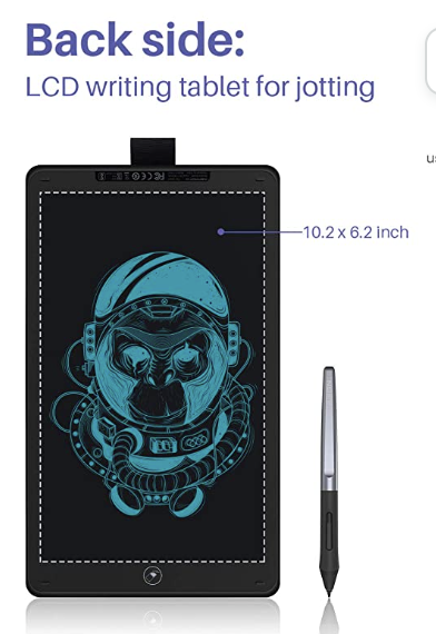 HUION Inspiroy Ink H320M - Tableta de dibujo gráfico, de doble propósito, con lápiz capacitivo sin batería, 8192, presión de 11 teclas de presión, soporte para Android para principiantes de animación artística